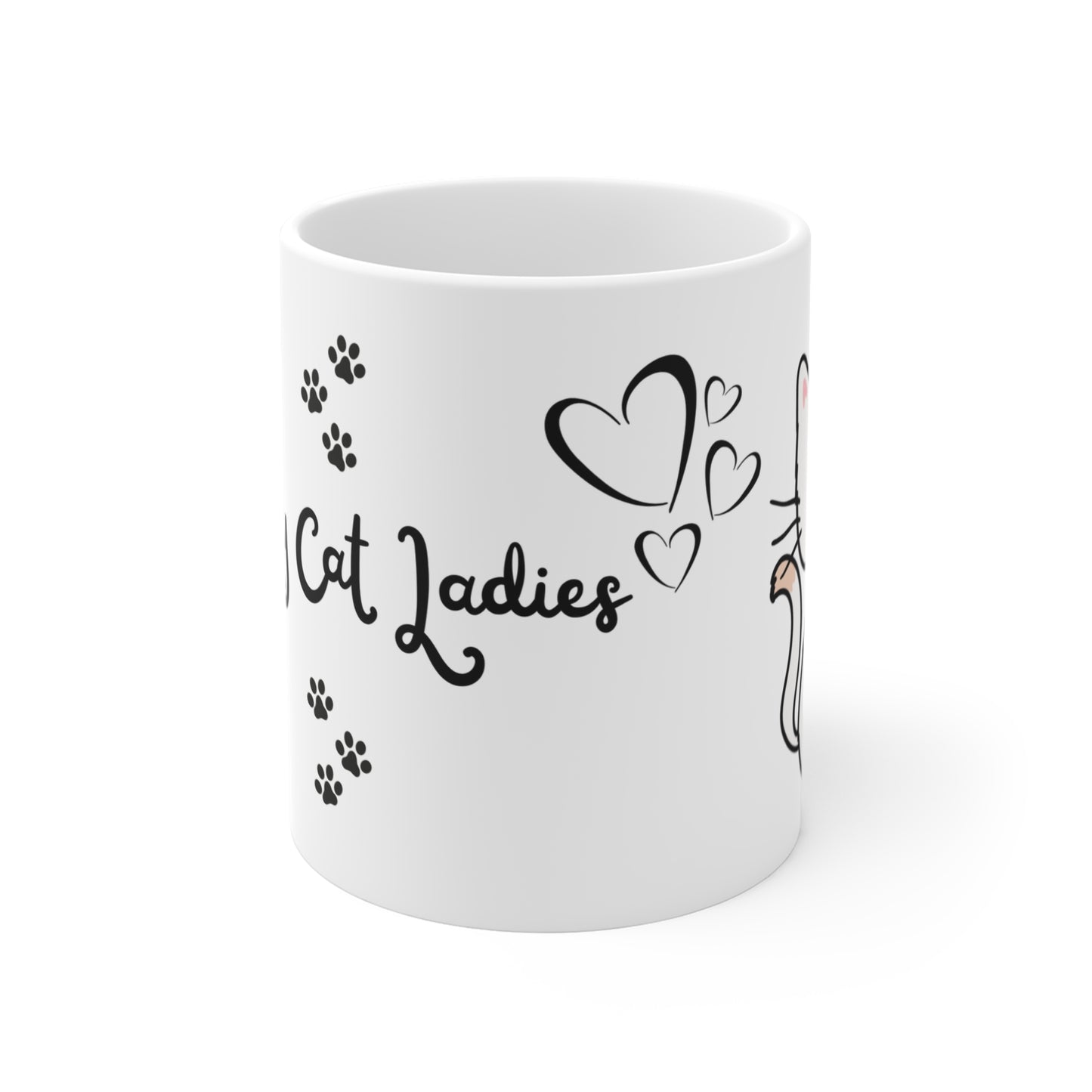 Crazy Cat Ladies Elegance Mug, Cat coffee mug, Cat ceramic mug