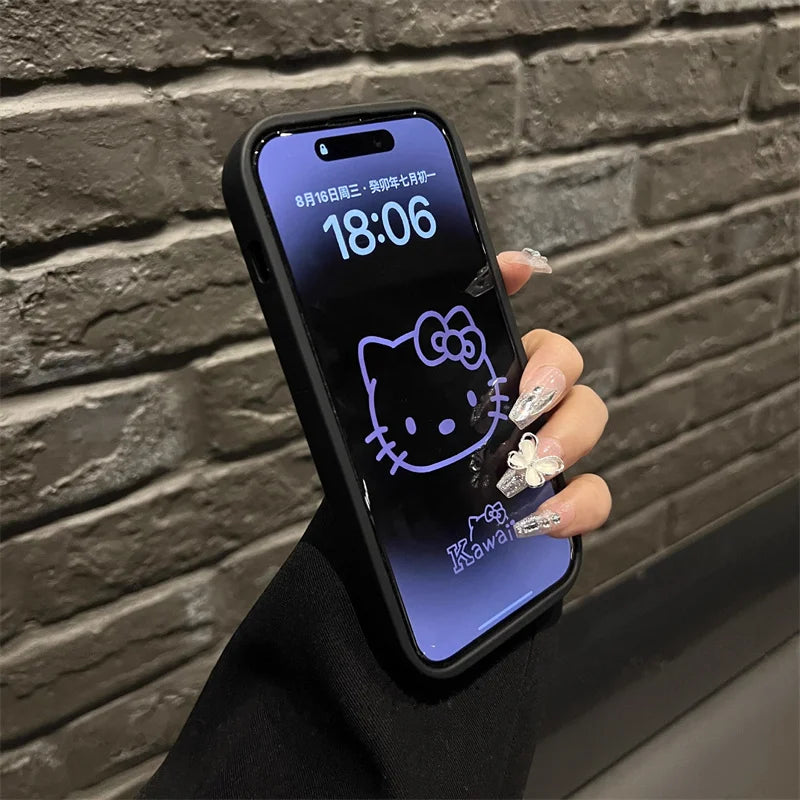Cute Cartoon Cat Soft Phone Case For iPhone 15 Pro Max