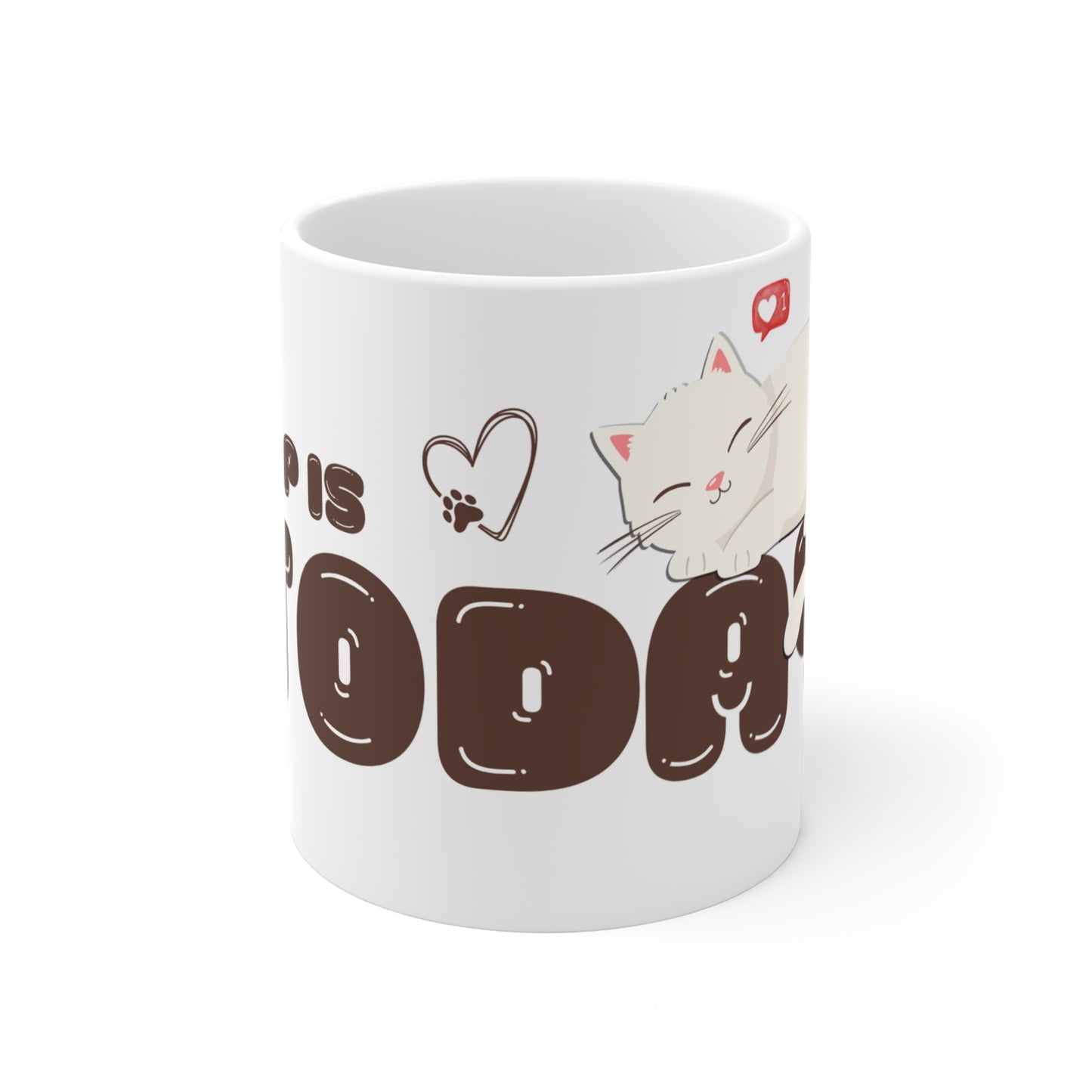 Adorable cat mug,Nap is Today, Ceramic Cat mug