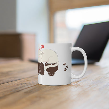 Adorable cat mug,Nap is Today, Ceramic Cat mug