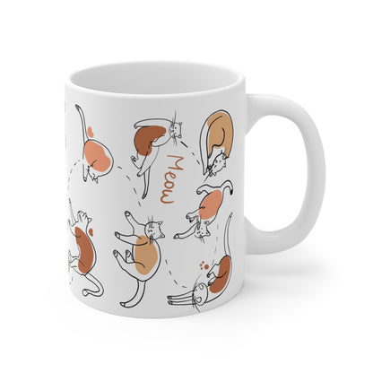 Watercolor Cat Elegance Mug, Cat coffee mug, Cat ceramic mug