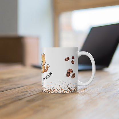 Enjoyable cat mug,It’s Okay to Take a Break, Gift-worthy cat mug, Ceramic Cat mug