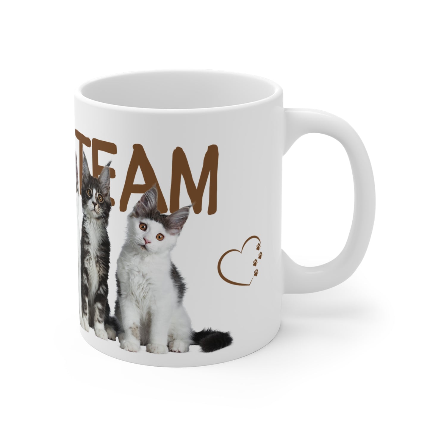 Supper Team Delightful cat mug, Gift-worthy cat mug, Ceramic Cat mug