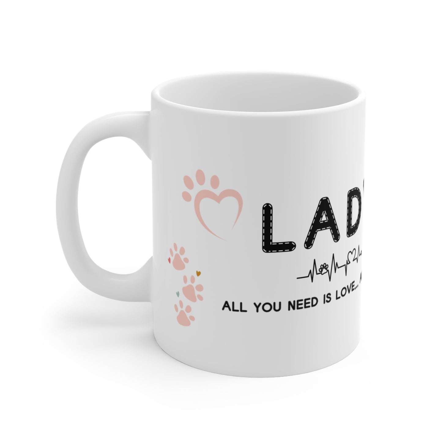 Endearing cat mug, All You Need is Love... and a Cat, Gift-worthy cat mug