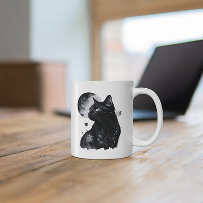 Mug 11oz Limitless Dreams Cat Mug, Cat coffee mug, Cat ceramic mug