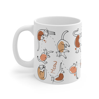 Watercolor Cat Elegance Mug, Cat coffee mug, Cat ceramic mug