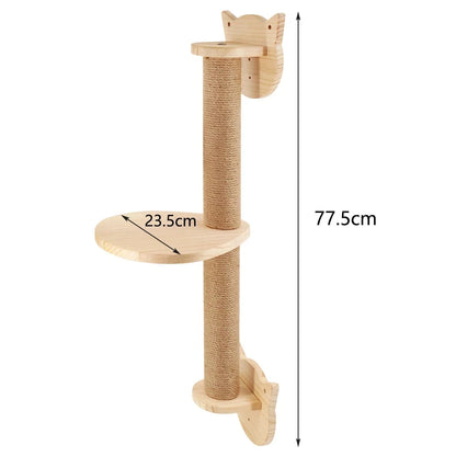 Indoor Cat Climbing Frame with Hammock, Scratching Post, and Ladder