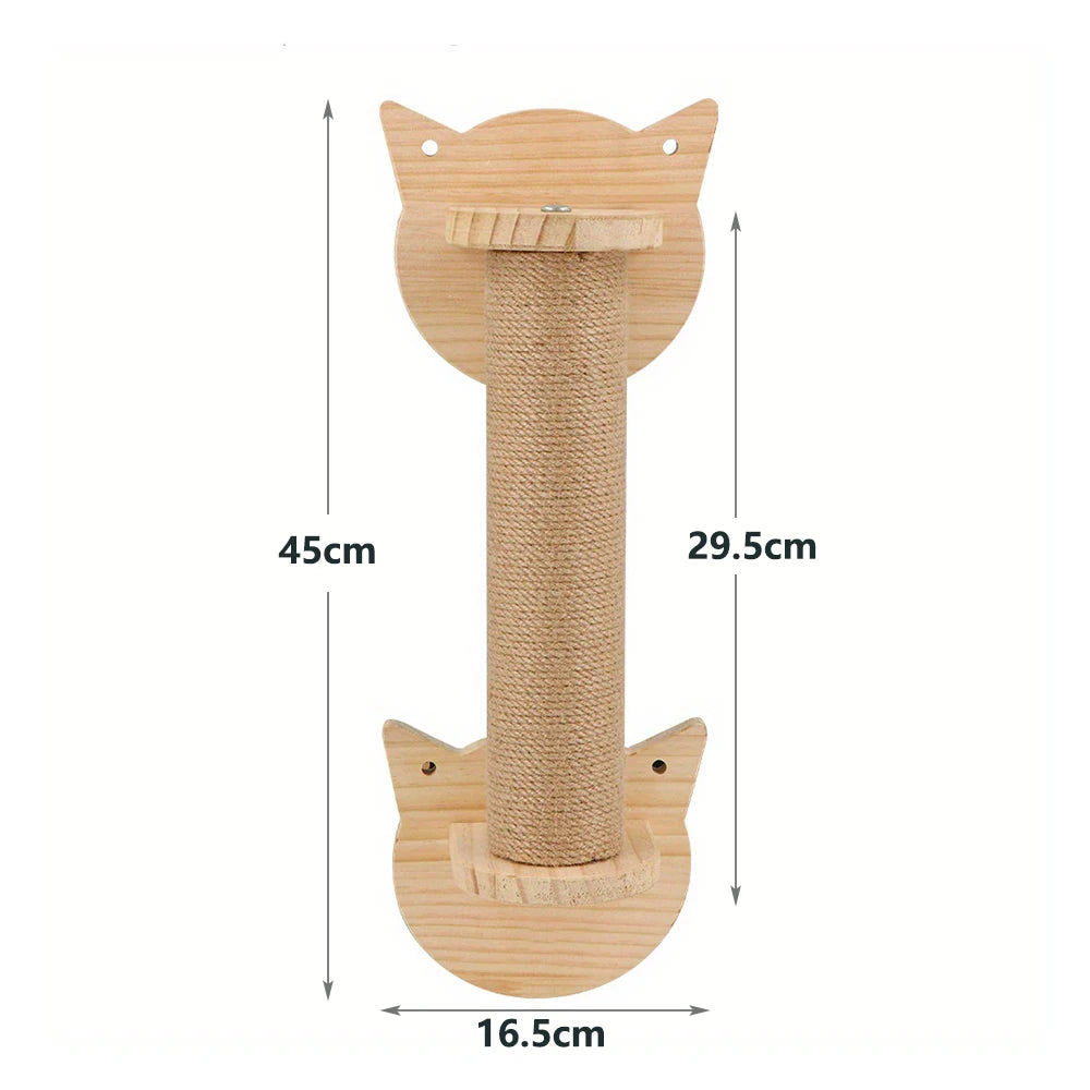 Peffect Cat Wall Shelf and Stairway with Sisal Rope Scratching Post for Climbing