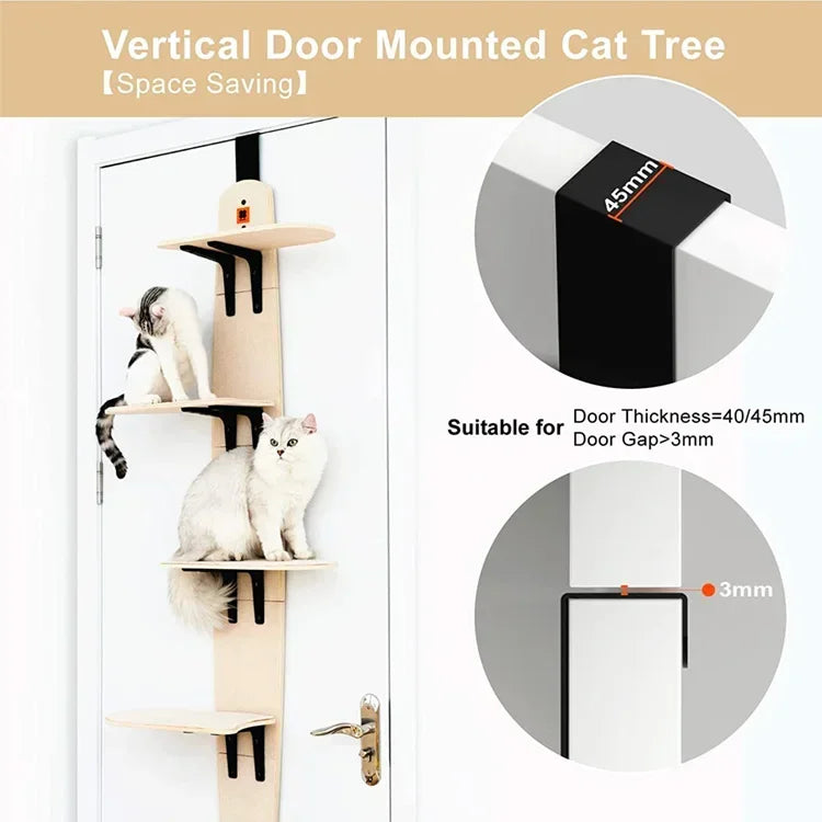 Multi-Level Door Hanging Cat Climber