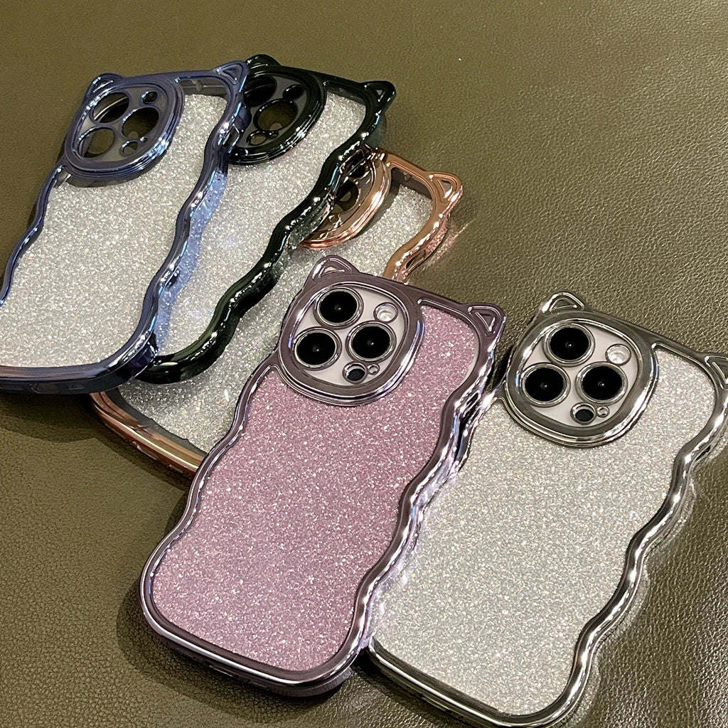 Glitter Cat Ear iPhone Case