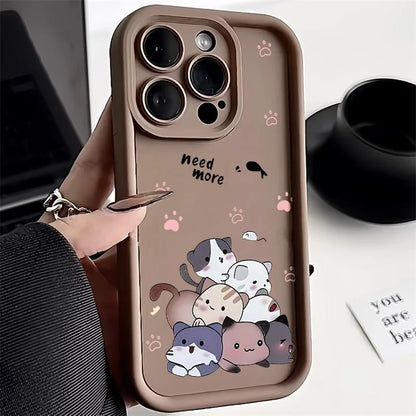 Cartoon Cat Soft Silicone Case