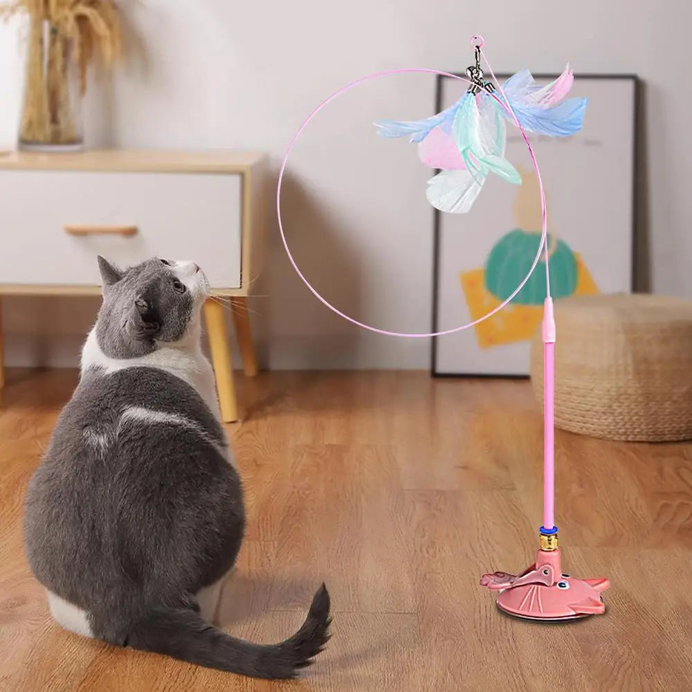 Interactive Cat Toy with Super Suction Cup