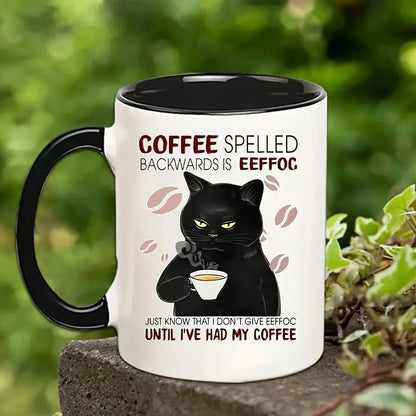 11oz Coffee Spelled Backwards Coffee Mug