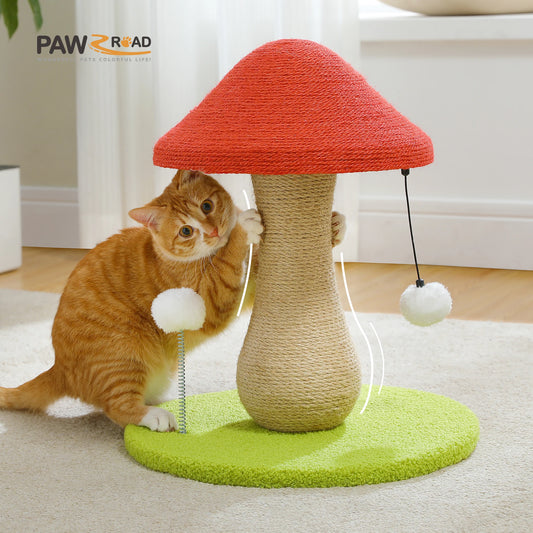 Mushroom Cat Scratching Post with Sisal