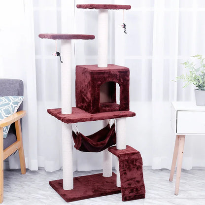 Top Pet Furniture with Scratcher and Cozy Cat House