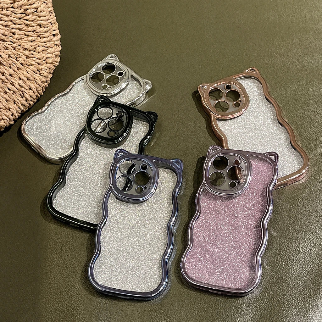 Glitter Cat Ear iPhone Case