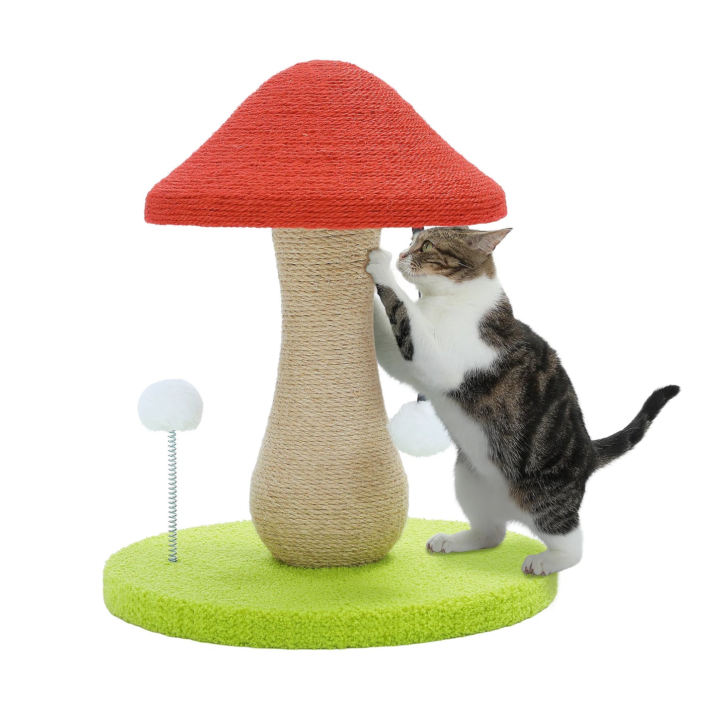 Mushroom Cat Scratching Post with Sisal