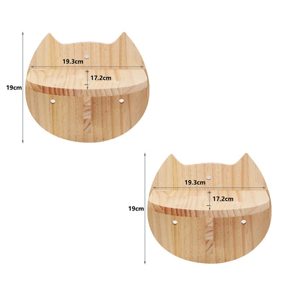 Peffect Cat Wall Shelf and Stairway with Sisal Rope Scratching Post for Climbing