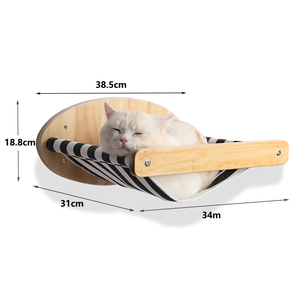 Peffect Cat Wall Shelf and Stairway with Sisal Rope Scratching Post for Climbing