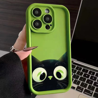 Cute Cartoon Cat Soft Phone Case For iPhone 15 Pro Max