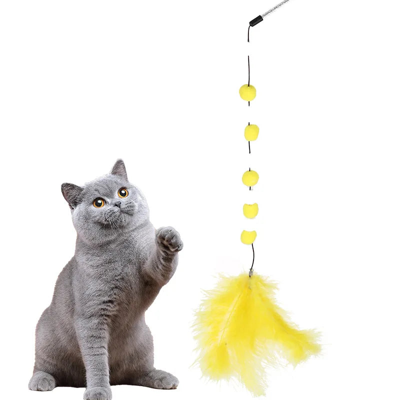 Multicolour Feather Cat Teaser Toy