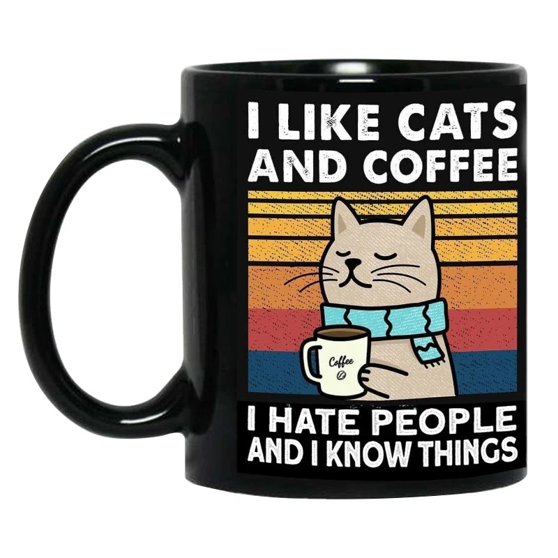 That what I do Black Cat Coffee Mug, 11oz Ceramic Mug, Free Shipping