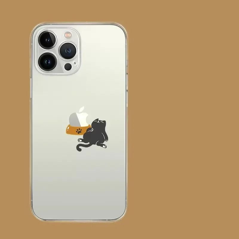 Funny Cartoon Cat Clear Case