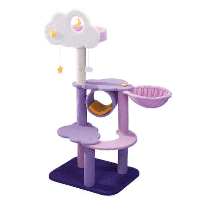 Purple Cloud Cat Tree - Indoor Cat Scratcher & Climbing Set