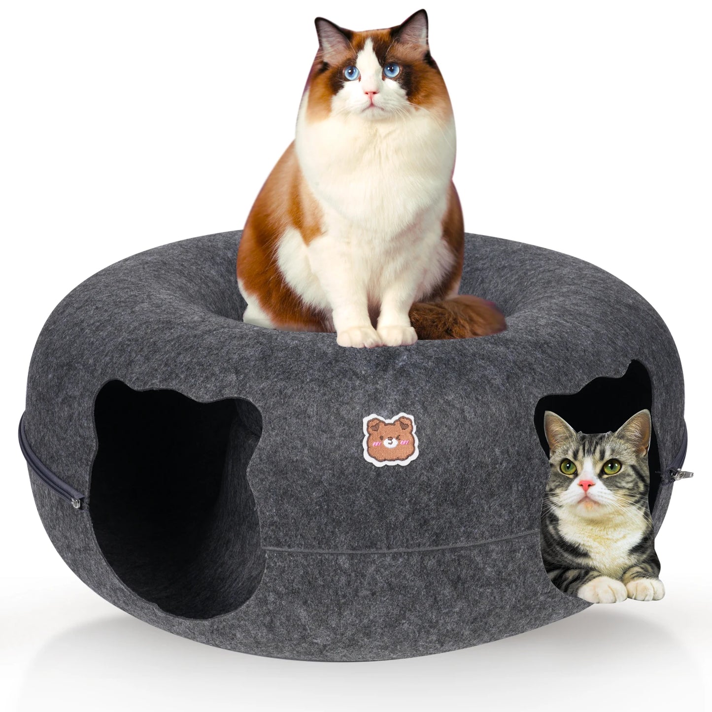 Cozy Cave Tunnel Cat Bed