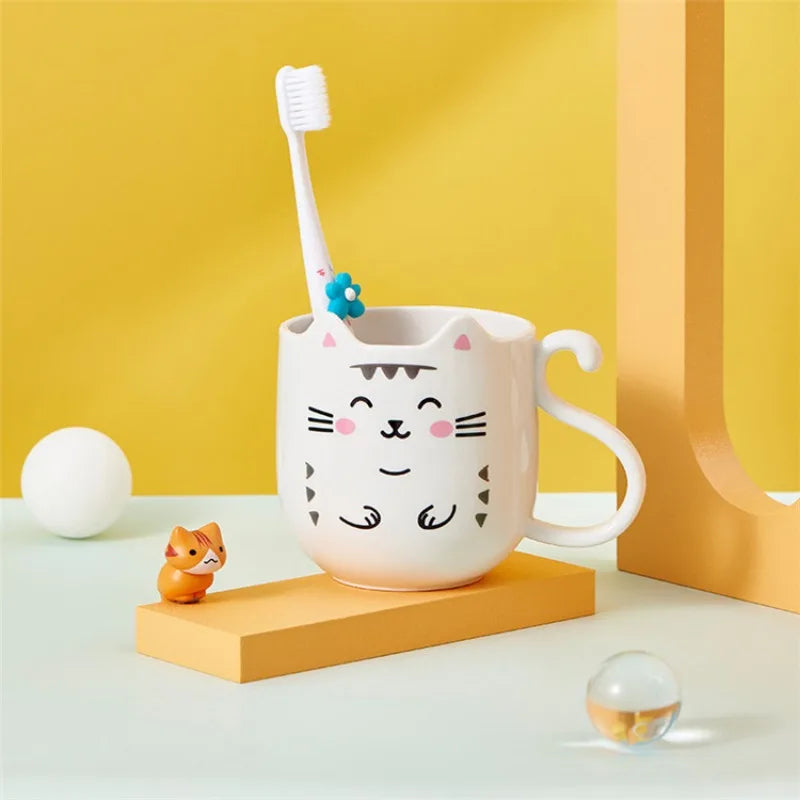 Cute Cartoon Cat Mug, Creative Gift for Kids, Free Ship