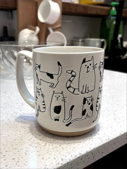 Super Cute Hand-painted Ceramic Coffee Mug,  Cartoon Coffee Mug, Free Shipping