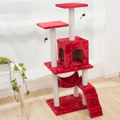 Top Pet Furniture with Scratcher and Cozy Cat House