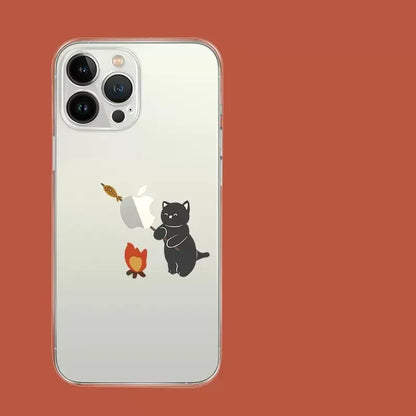 Funny Cartoon Cat Clear Case