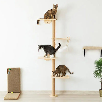 Cute cat tree, Solid Wood Cat Scratching Post