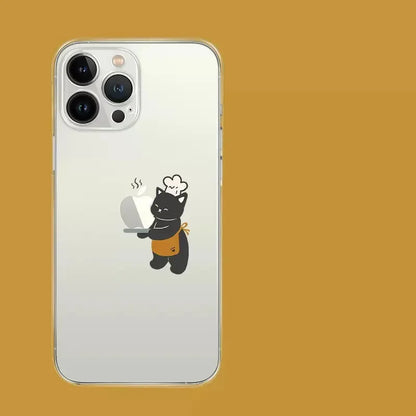 Funny Cartoon Cat Clear Case