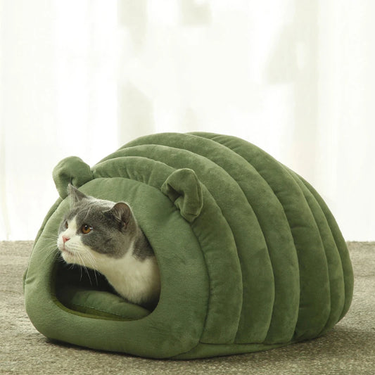 Warm Paws Cat Bed, Cozy Semi-Closed Pet Nest