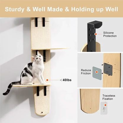 Multi-Level Door Hanging Cat Climber