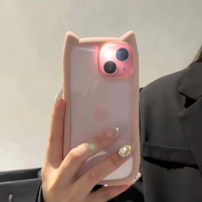 Transparent Cat Ear iPhone Cover