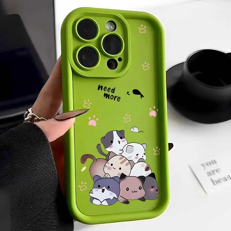 Cartoon Cat Soft Silicone Case