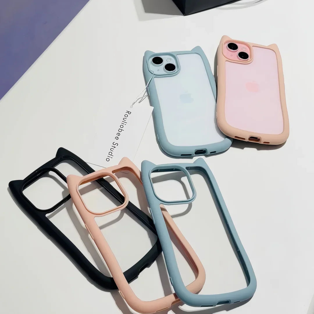 Transparent Cat Ear iPhone Cover