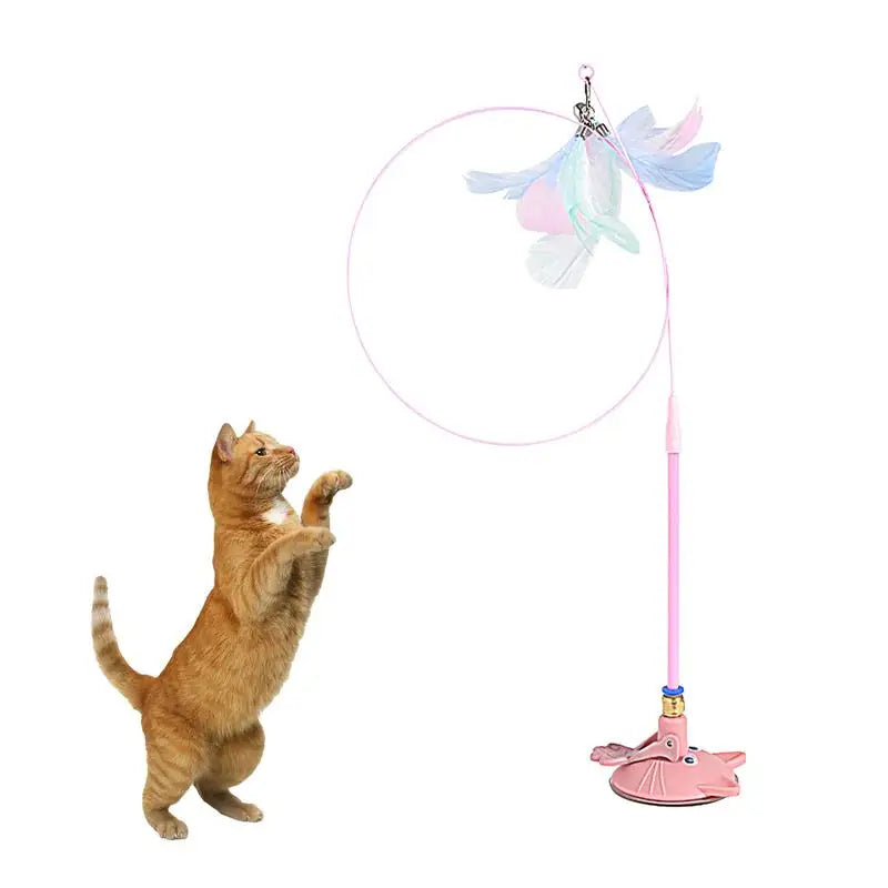 Interactive Cat Toy with Super Suction Cup