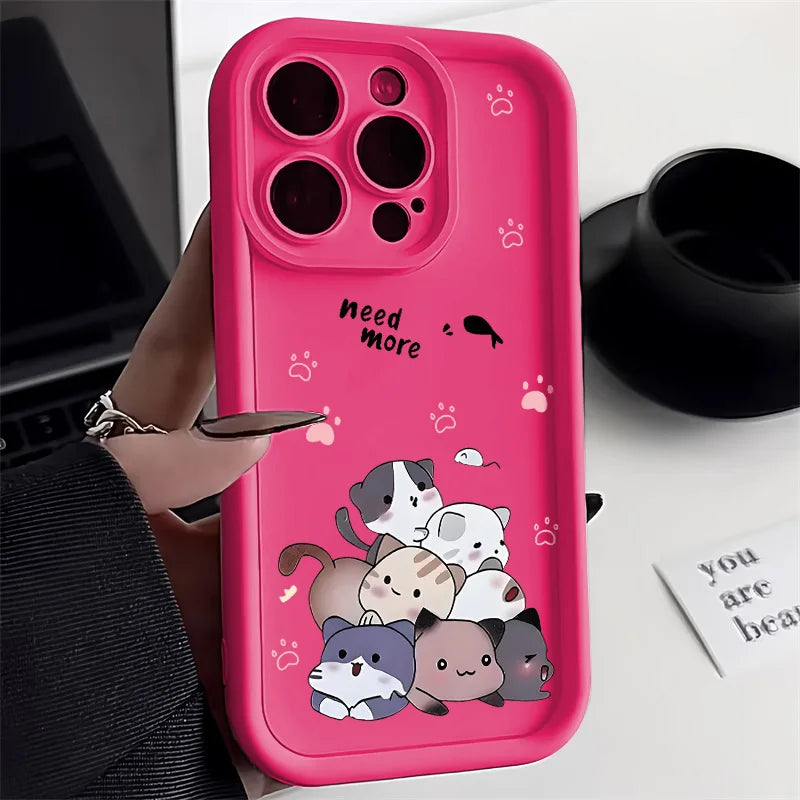 Cartoon Cat Soft Silicone Case