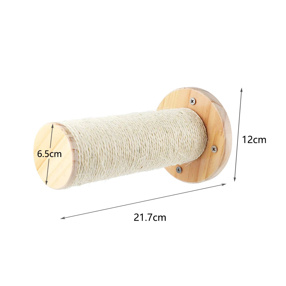 Peffect Cat Wall Shelf and Stairway with Sisal Rope Scratching Post for Climbing