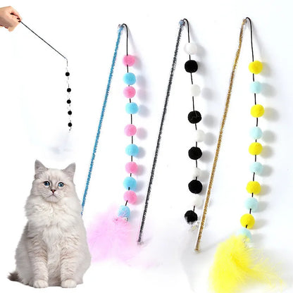 Multicolour Feather Cat Teaser Toy